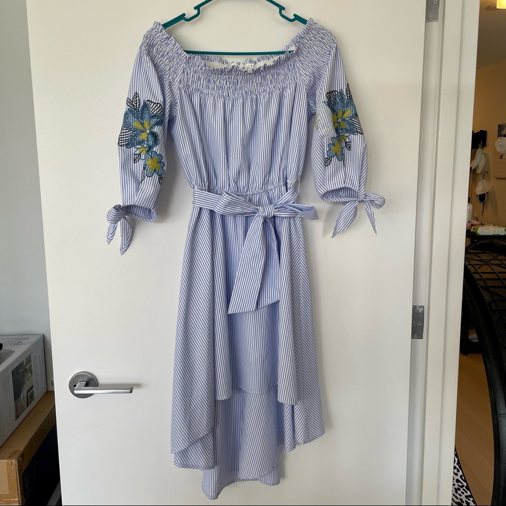 ASTR the Label High Low Off Shoulder Dress
